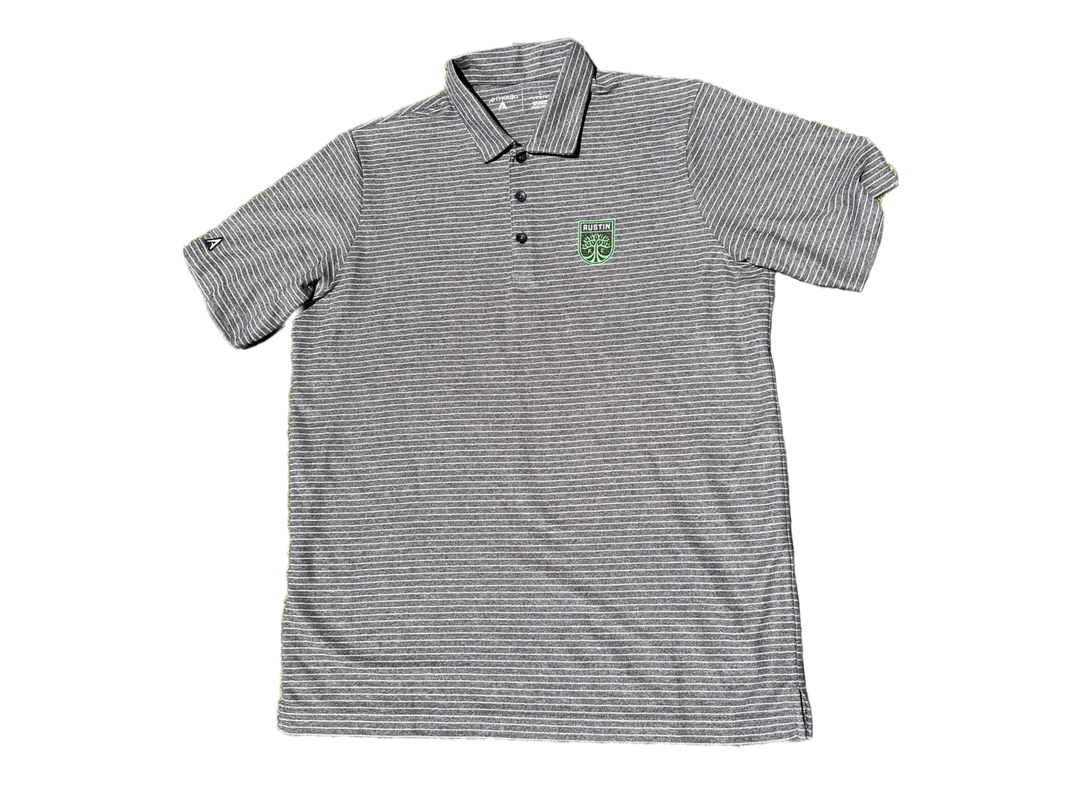 AUSTIN FC ESTEEM STRIPED POLO PRIMARY CREST