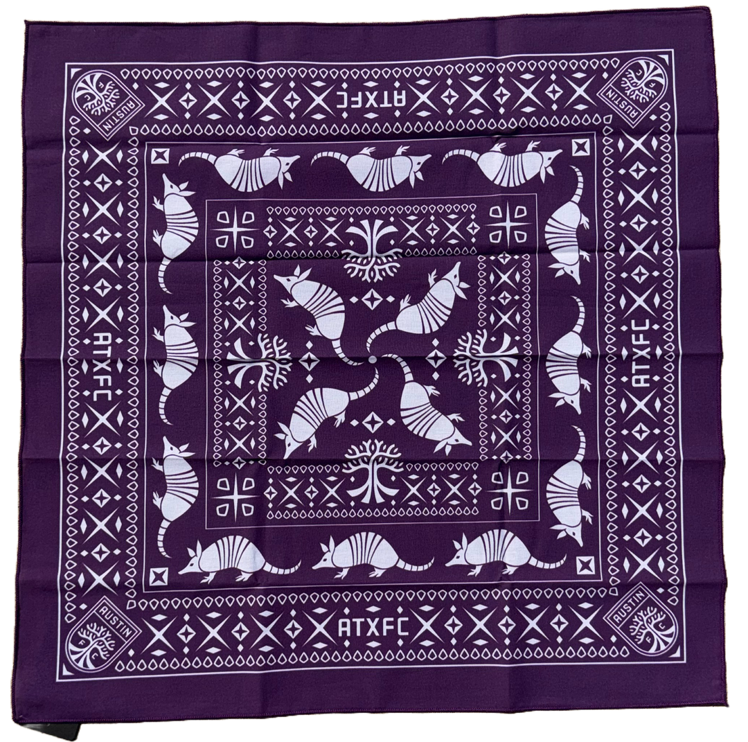 AUSTIN FC PURPLE ARMADILLO BANDANA