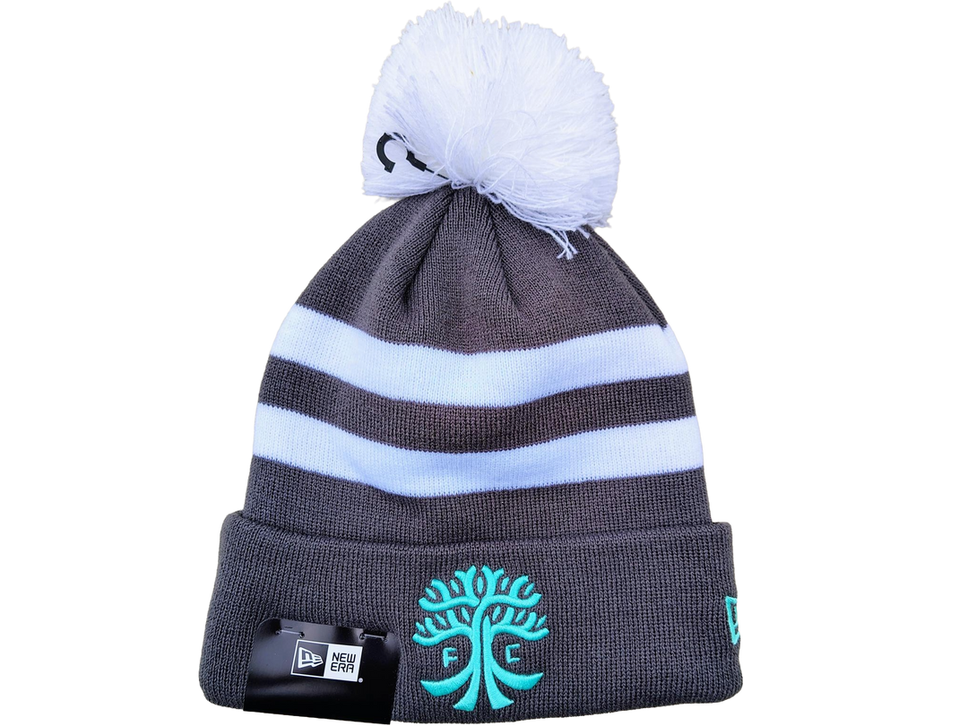 AUSTIN FC KNIT CUFFED POM BEANIE GRAPHITE