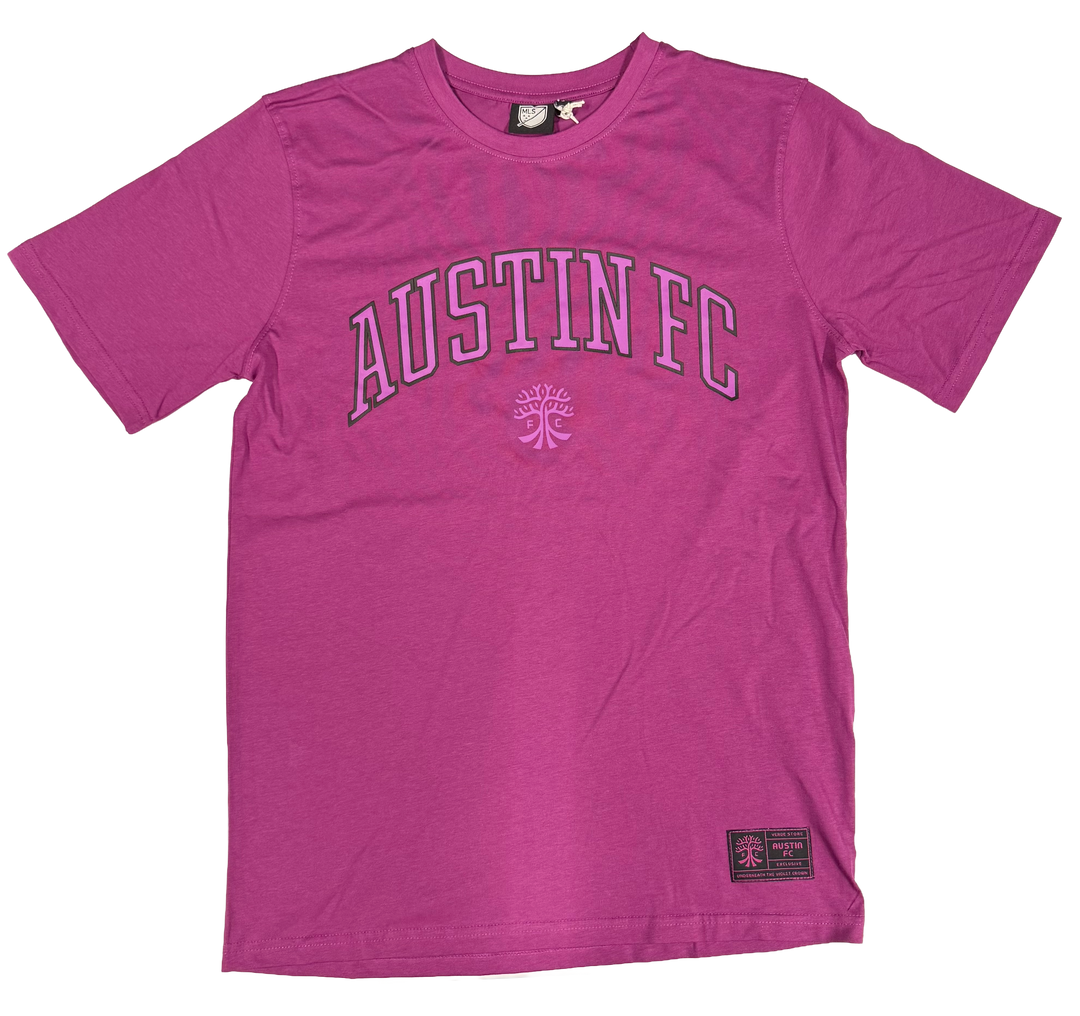 AUSTIN FC PURPLE ARCHED TEE