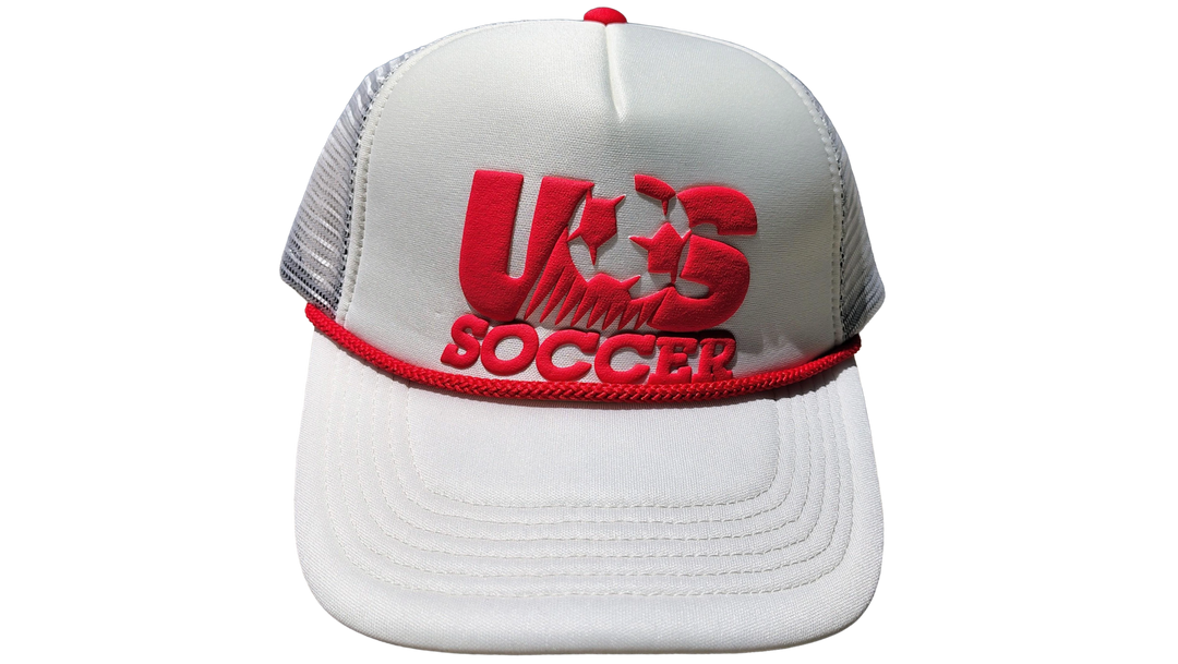 US SOCCER CREAM FOAM RETRO TRUCKER HAT
