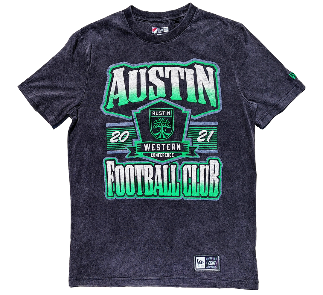 AUSTIN FC BLACK MINERAL WASH TEE